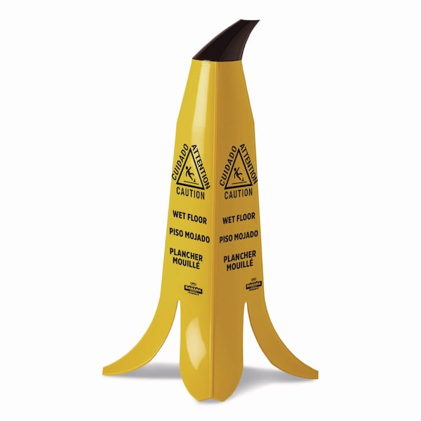 Impact Products Banana Wet Floor Cones, 11 x 11.15 x 23.25, Yellow/Brown/Black B1001 - main